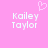 Pixelated pink background with white text 'Kailey Taylor' and a heart symbol above the left instance of the name.
