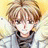A 48x48 pixel buddy icon split into two frames showing a character with light brown hair and white clothing on the left, next to black background text reading "Anime IM" and "com" on the right.