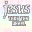 Animated contact sheet of a pixel art icon showing "jesus take the wheel" text with rainbow color cycling on each frame, arranged in 5x5 grid against gray transparency background.