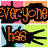 four pixelated with orange text on colored backgrounds, each showing a different word or phrase