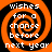 Four identical orange and black spiral patterns with white text reading "wishes for a chance before next year" arranged in a