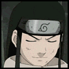 nine shows an anime character with long dark hair and a metal headband featuring a spiral symbol, displaying various facial expressions including closed eyes, squinting, and wide-eyed looks