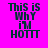 Pixelated text on a bright pink background with cyan rectangular overlays shifting across the text in a