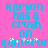 Pixelated blue text on pink background reads 'KARSON has a crush on KAMERON' with white sparkles at the bottom, animated to flicker.