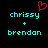 A static pixel art image with cyan text and a red heart symbol on a black background.