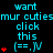 A static digital image displays repeated text and symbols in cyan and red on a black background with a gray corner, featuring animated heart variations.