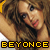 identical pixelated images showing a person with long brown hair and dark eye makeup, each overlaid with the text 'BEYONCE' in yellow block letters