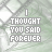 A static image of a chain-link fence pattern with repeated text "THOUGHT YOU SAID FOREVER" in gray block letters over green and white background.