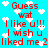 Pixelated blue background with red text reading 'Guess wat I like u!!! I wish u liked me 2' surrounded by white heart shapes, some of which shift position across frames.