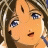 Pixelated anime-style character face with blue eyes and brown hair on left, black background with white text "Anime IM" and stylized "CIM" logo on right.