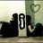 A four- of pixelated text and silhouettes with a heart symbol in the top-right