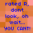 Blue pixelated text on orange and pink checkered background with repeated phrases.