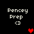 Four identical pixelated text blocks reading "Pencey Prep <3" with a red heart symbol in different positions across the frames.