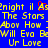 Blue background with yellow pixelated text repeating phrases like 'The Stars', 'How Will Ur Love', and 'Abou' in a pattern, featuring red pixel accents on one instance of the phrase