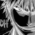 Black-and-white animated icon of a stylized character with long hair, alternating between open-mouthed and closed-mouth expressions.