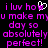 Pixelated purple text on black background with a white heart-shaped cursor icon, repeated side-by-side.