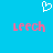 Pixelated white heart symbol above two pink 'Leech' text instances on solid blue background.
