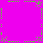 A static icon with a bright magenta background and green pixelated lines forming symmetrical patterns at the corners, center, and edges.