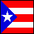 A 2x2 contact sheet of four animated frames showing a Puerto Rican flag and text reading "Puerto Ricans are Hott" in pixelated style with red, white, blue colors.