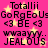 Pixelated pink background with yellow stars and repeated black text including 'Totallii', 'GoRgEoUs', '<3 BE <3', 'waaayy..', and 'JEALOUS' in a