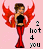Pixelated buddy icon featuring a female character with red wings and text elements on pink and black backgrounds.