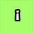A four- displays distinct visual elements: a vertical white bar on green, bold white letters on purple, a pixelated robot-like figure on white, and a blank gray