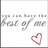 A white square icon with gray text reading 'you can have the best of me' and a red outlined heart symbol below.