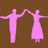 A static contact sheet of a 7-frame animation showing pink text and stick figures on a brown background, with the final frame partially obscured by a gray rectangle.