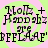 A static image with four identical showing stylized text over a pink and green spiral background