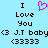 Pixelated text and symbols on a light blue background with a pink heart icon.