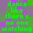 Green text reading 'dance like there's no one watching' repeats across a pixelated of purple and green squares