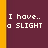 Crimson and gold pixelated text on a maroon background with yellow vertical stripes, displaying phrases like "I have.. a SLIGHT" and "GO MG! OSSEROX too!"