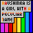 10 identical pixel art icons showing a girl with a peculiar name, each featuring colorful bar graphs and text in rainbow-colored letters