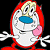 A pixelated cartoon character with red hair and a blue nose on the left, next to green text reading "Original Icons .com" on a dark background.
