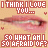 Pixelated image with red text reading "I THINK I LOVE YOU..." and "SO WHAT AM I SO AFRAID OF?" above a blurred close-up of lips.
