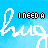 A static image with a light blue background featuring repeated text elements in white and black.