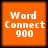 Four identical orange square icons with white pixelated text reading "Word Connect 900" arranged in a