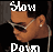 Pixelated static image of a person's profile wearing sunglasses and ear jewelry with "Slow Down" text in blocky white font above and below the figure against dark background.