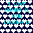 Pixelated text reads "I LOVE HANNA H. AND LAUREN D." over a dark blue background with white heart patterns.
