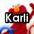 Four pixelated display Sesame Street characters with overlaid text: red Elmo, purple-hatted Wuv's, red Elmo face, and empty gray space