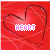 A 6-frame animated contact sheet showing a red heart outline with