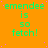 Bright orange background with scattered pink dots, displaying repeated green text "emendee is so fetch!" in a