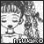 Four- of grayscale anime-style character images with pixelated text overlays, each showing distinct poses and expressions