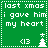 Green pixelated icon with white text reading 'last xmas i gave him my heart' and '<13', featuring a small tree symbol that alternates between having a star on top and being plain.