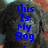 A four- of a dog's face with blue text overlays, each showing different phrases