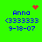 Green background displays four identical blue text blocks with red pixel symbols above each block, showing a heart and starburst in two positions.