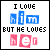 25 identical pixel art icons with text "I LOVE BUT HE LOVES" and blue/pink symbols, each icon has subtle animation variations in small decorative elements