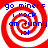 Four identical red and white spiral patterns with blue text reading 'go miners i rock i am funny lol' arranged in a on a solid background