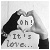 Static grayscale buddy icon showing a person making a heart shape with hands, holding a speech bubble that reads "oh! It's love..." in pixelated text.