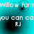A turquoise background with repeated text and black circular shapes, showing animation where the black circles shift position across frames.